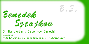 benedek sztojkov business card